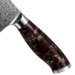 Cuchillo de Chef de Acero de Damasco al por Mayor de Fábrica, Cuchillería Profesional Hecha a Mano para Cocina, Hoja con Patrón Premium Personalizada - Product Image 4