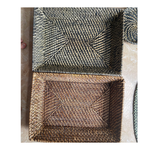 Panier en rotin incrusté de nacre pour rangement décoratif à domicile - Product Image 6