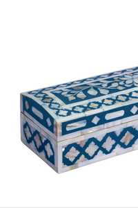 Contemporary Mother of Pearl Inlay Jewelry <b>Box</b> Luxury Handmade <b>Decorative</b> <b>Storage</b> Case <b>for</b> Jewelry, Accessories, Valuables - Product Image 5