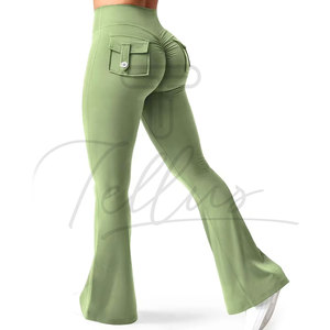 Leggings décontractés pour femmes à taille haute, respirants, couleur unie - Leggings de fitness à longueur cheville en Spandex/Polyester, séchage rapide - Product Image 5