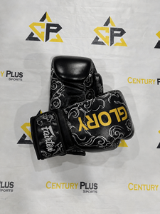 Fairtex <b>Black</b> Color Boxing Gloves-Original Leather Training Sparring Gloves Glory Model Muay Thai Gear Moisture Wicking Non-Slip - Product Image 2