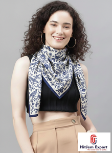 Elégants foulards carrés imprimés personnalisés tissu de soie léger accessoires de mode élégants parfaits pour l'approvisionnement en vrac - Product Image 3