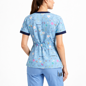 Uniformes de Enfermería de Algodón y Felpa Personalizados al por Mayor - Fabricante OEM, Suministro Directo para Uso Hospitalario, Blusas/Camisas Unisex - Product Image 2