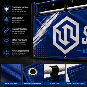 Custom Event Boxing Ring Side <b>Banner</b> with Strong Reinforced Grommets - Product Image 6