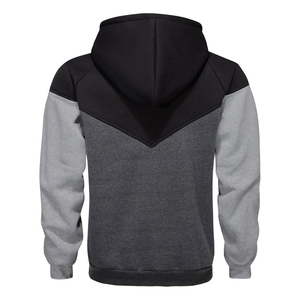 Sweat-shirt à capuche pour homme, color-block, manches raglan, coupe classique, décontracté, pour l'automne, avec poches, en tissu French Terry - Product Image 3
