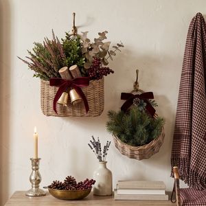 Eco-Friendly Rattan Hanging Flower Basket Woven Door Wall Decor Indoor & Outdoor Home Floral <b>Planter</b> Vietnam Handicraft - Product Image 3