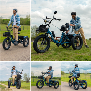 MEILLEURE OFFRE 4 NOUVEAUX vélos pliants 750W 48V avec paniers avant et arrière pour hommes, femmes et seniors - Product Image 4
