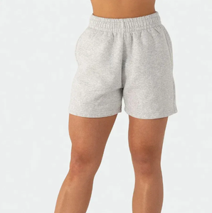 Pantalones Cortos Deportivos de Felpa 100% Algodón para Mujer, Invierno 2026, Casuales, para Gimnasio, Entrenamiento, Running, con Bolsillos y Diseño Sólido, Gran Venta - Product Image 1