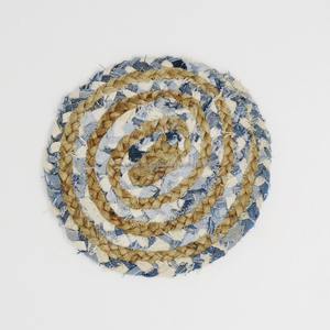 Napperons ronds en jute tissés à la main en fibres naturelles Tapis de salle à manger en gros pour la maison, l'hôtel et le café - Product Image 2