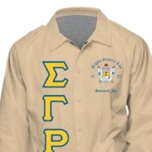 Chaqueta Cortavientos Sigma Gamma Rho con Forro de Nailon, Personalizada con la Sororidad Griega, Ligera, con Cierre Frontal, Ropa Deportiva para Exteriores, Venta al Por Mayor - Product Image 2