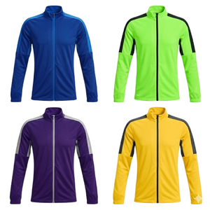 Veste en polaire rouge pour homme, fermeture éclair intégrale, col montant, vêtement décontracté d'automne, matière polyester respirante, coupe classique - Product Image 6