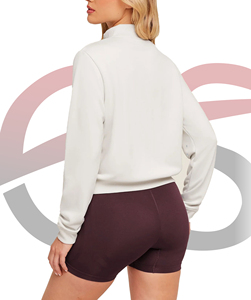 Stretchy Slim Fit Tight Pockets Active Workout <b>Jackets</b> Custom Breathable Gym Fitness Zip up <b>Yoga</b> <b>Jacket</b> with Zipper - Product Image 5