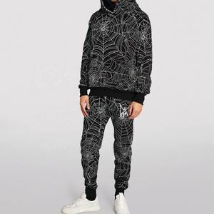 Sudadera con Capucha Unisex de Nuevo Diseño, Cálida para Invierno, con Forro Polar, Sublimada, con Patrón de Telaraña y Parches - Product Image 6