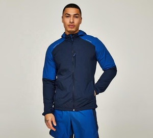 Veste coupe-vent d'hiver Tri Pro Sports Vintage à blocs de couleurs imprimés, col montant, fermeture éclair, respirante, légère, en polyester, unisexe - Product Image 1