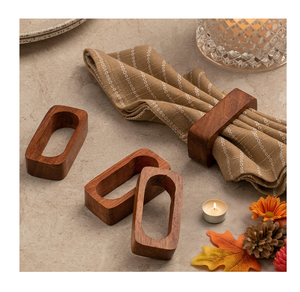 Solid Wooden Napkin Ring For Luxury hotel <b>Wedding</b> party Events Dinnerware <b>Tissues</b> holding Use At inexpensive Price - Product Image 6