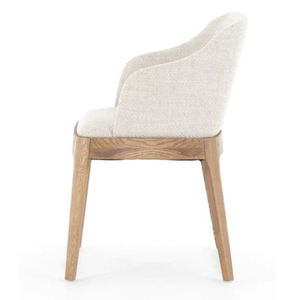 Fauteuil de salle à manger rembourré en bois massif de style Mid-Century, dossier incurvé ergonomique de qualité supérieure, idéal pour la maison, l'appartement ou le bureau. - Product Image 3