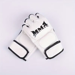 Gants de MMA professionnels à doigts ouverts, en cuir véritable, pour grappling, sparring et entraînement de kickboxing – Vente chaude - Product Image 2