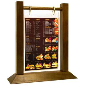 Porta Menús de Madera Ecológico al por Mayor |   Marco Moderno para Mostrar Menús en Mesas de Restaurante |   Calidad Artesanal - Product Image 1
