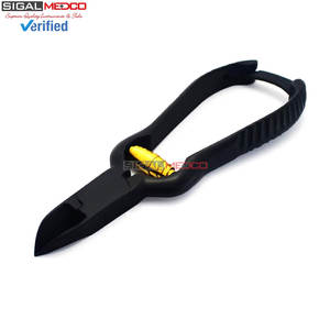 Meilleure gamme de coupe-ongles de podologie robustes pour ongles épais et incarnés, avec ressort noir et corps doré - Product Image 6