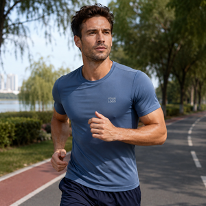 Camiseta Deportiva Personalizada al por Mayor con Tela de Malla Transpirable - Ideal para Entrenamientos de Crossfit, Levantamiento de Pesas y Running para Hombres - Product Image 6