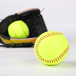 Pelota de Softbol Luminosa Amarilla de 9 Pulgadas de KATBROS INDUSTRIES con Costuras Rojas, para Diestros y Zurdos, Duradera para Práctica y Entrenamiento de Softbol - Product Image 5