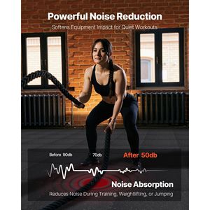 Set di 24 Tappetini Puzzle in Schiuma EVA ad Alta Densità 24 X 24 X 0,4 cm, Pavimentazione Protettiva Interconnessa in Gomma Morbida per Fitness - Product Image 4