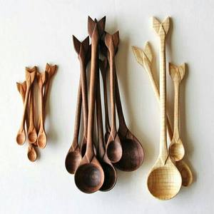 Eco-Friendly <b>Tree</b> <b>Branch</b> Wood Spoons 16cm Hand-Carved Utensils Ash, Acacia & Redwood Collection Earth-Friendly Coffee Decor - Product Image 1