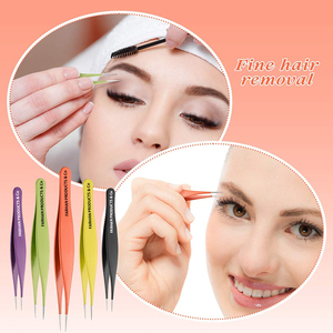 Comb Tweezer New Stainless Steel DIY <b>Cluster</b> <b>Lash</b> Tweezers Eyelash Applicator Tool Eyelash Tweezers with Comb Tweezer Custom Log - Product Image 4