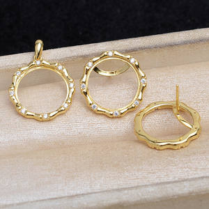 Pendientes de Plata 925 con Nudo de Bambú y Colgante Thomas Bay Vacío, Accesorios para Manualidades, Semi-Acabados, 5899, Joyería de Perlas - Product Image 1