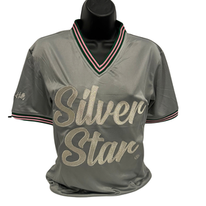 Silver <b>Star</b> Dri Fit Jersey Silver Athletic Performance Shirt Breathable Quick Dry Sports Training Team Uniform Activewear <b>Top</b> - Product Image 1