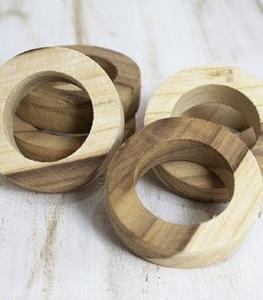 Anneau de serviette rond en bois fait main de qualité supérieure, cadeau de Noël très demandé, décoration de table, porte-serviettes de la plus haute qualité - Product Image 1