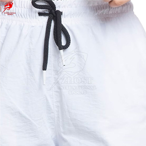 Women High Waist Solid Polyester <b>White</b> <b>Cargo</b> Pants Drawstring Elastic Loose Fit Ankle-Length Casual Summer Wear Quick Dry - Product Image 3