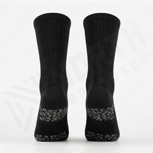 Black Crew <b>Socks</b> Solid Color Knitted Breathable Casual Wear for Adults Standard Thickness Regular Style - Product Image 2