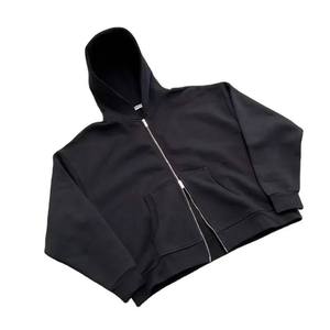 Survêtements en molleton de haute qualité pour hommes OEM, ensembles streetwear avec pantalon de survêtement et sweat à capuche sans cordon, logo personnalisé, survêtements épais - Product Image 3