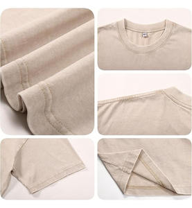 Camisetas Casuales de Manga Corta para Hombre, Unisex, Holgadas, de Algodón, Tejidas, Estampadas, Transpirables, con Lavado Vintage - Product Image 5