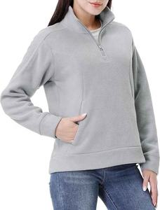 Polaire coupe ajustée de grande taille pour hommes, manches longues, confortable, couleur unie, hiver, chaud, tissage tricoté, anti-rétrécissement, avec logo personnalisé - Product Image 2