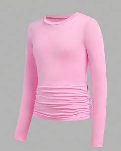 Sweat à capuche d'hiver pour femme, coupe ajustée, extensible, col rond, logo frontal, manches longues, décontracté, séchage rapide, respirant, couleur personnalisable - Product Image 4