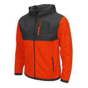 Veste Softshell longue et imperméable de haute qualité pour hommes, manteau coupe-vent uni avec rembourrage en coton, tissu imprimé, vêtements d'hiver - Product Image 4