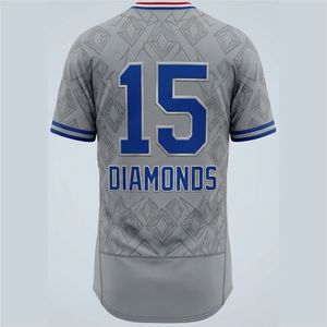 Custom Gray Baseball Jersey Men's Short Sleeve Geometric Pattern Breathable <b>Polyester</b> Sport <b>Shirt</b> Regular Fit Front 3DEmbroidery - Product Image 2