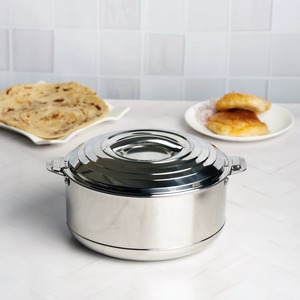 Indian Design Stainless Steel Insulated Casseroles Hot Pot Handmade Restaurant Use Induction Compatible Food Warmer Modern - Product Image 1