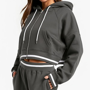 Sudadera con capucha para mujer, de corte holgado, con estampado puff personalizado en la parte delantera, lavado ácido, bloques de color de invierno, de tejido grueso, ecológica, estilo streetwear - Product Image 6