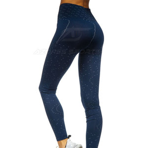 Women Casual Knitted Mid Elastic Waist Athletic Workout Gymnastics Pilates <b>Slim</b> Fit Breathable Eco-Friendly Quick Dry <b>Leggings</b> - Product Image 3