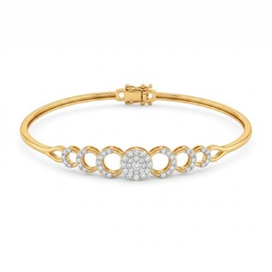 Pulsera de Diamantes de Oro Blanco Unisex de Jewellery Planet, Corte Brillante, Natural, Certificado IGI, Estilo Moderno, para Bodas y Uso Diario, 26g - Product Image 1