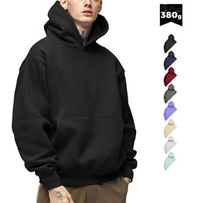 เสื้อฮู้ดดี้โอเวอร์ไซส์สีเทาเข้มสำหรับผู้ชาย ทรงหลวมไหล่ตก มีกระเป๋าจิงโจ้ รับผลิตแบบ OEM ODM ขายส่งเสื้อผ้า - Product Image 3