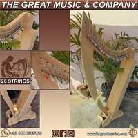 Customized Design New Style Musical Instruments Best Quality Professionally Made Wooden Material Harp For Unisex Adults & Kids