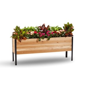 Wooden Planter Box Raised Garden Bed for <b>Plants</b> and Flowers Durable Eco-Friendly Indoor/Outdoor Garden Planter <b>Pot</b> Farmhouse - Product Image 1
