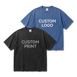 T-shirt en coton lavé épais pour homme, coupe oversize, style streetwear, t-shirt vierge personnalisable avec logo, fabricant de vêtements en gros - Product Image 1