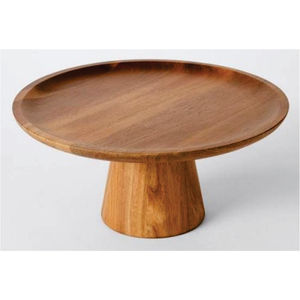 Soporte de Pastel de Madera Maciza Rústica de Lujo, Base Redonda de Madera para Pastel, Bandeja para Servir Postres, Plato para Bodas y Fiestas - Product Image 1