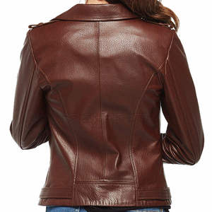 <b>Women</b> Leather <b>Jacket</b> Casual Fashion Outerwear <b>Women</b> Leather <b>Jacket</b> Zip Front Everyday Wear <b>Women</b> Leather <b>Jacket</b> - Product Image 4