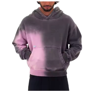 Custom Winter <b>Vintage</b> Washed Cropped Hoodie Mens Heavyweight Cotton Fleece Pullover Streetwear Custom Blank Winter <b>Sweatshirt</b> - Product Image 6